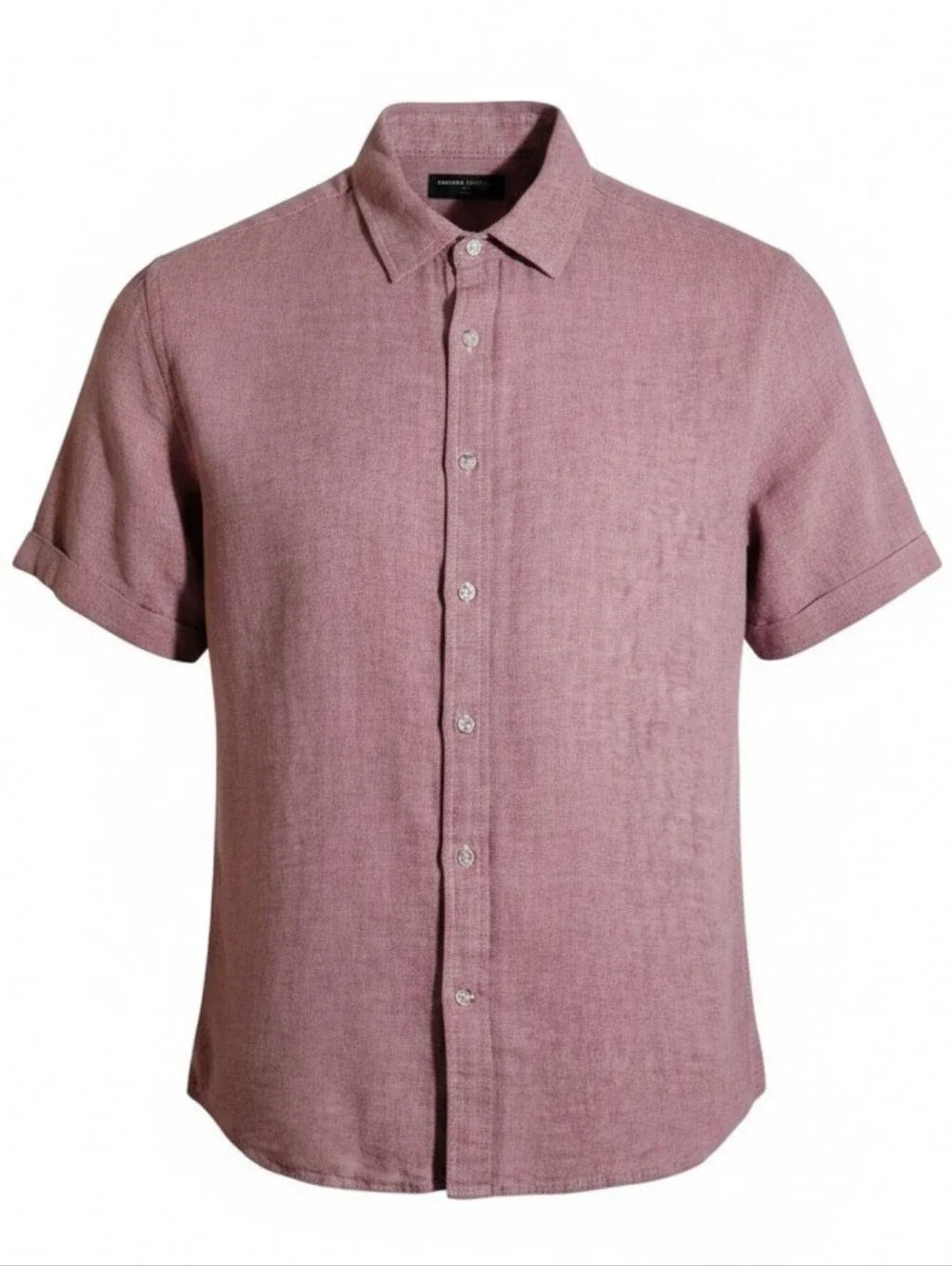 Banana Republic men's linen cotton shirt large red white chevron slim fit